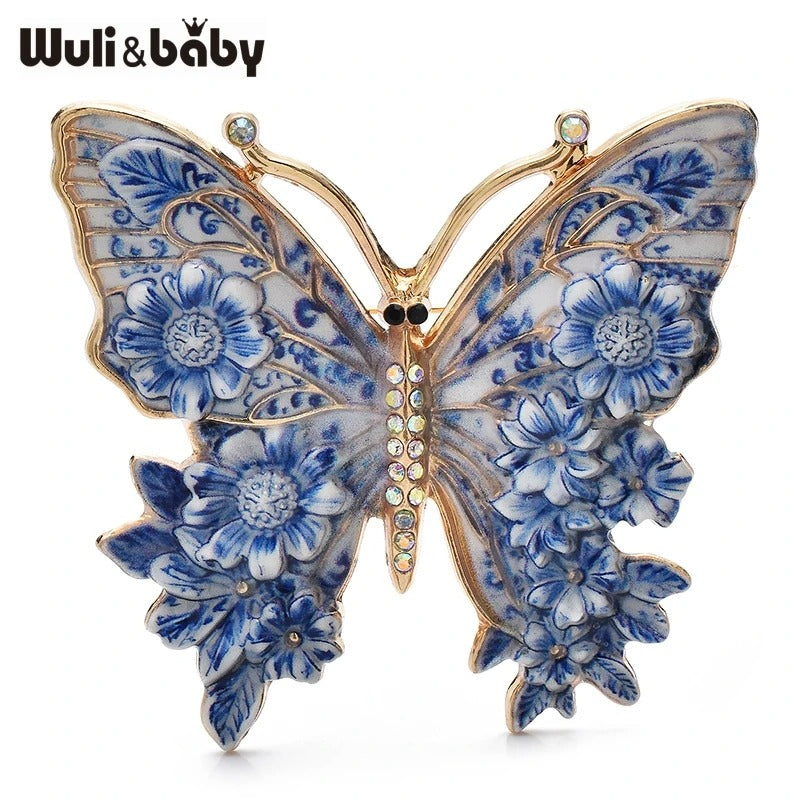 Vintage Big Flower Butterfly Brooches