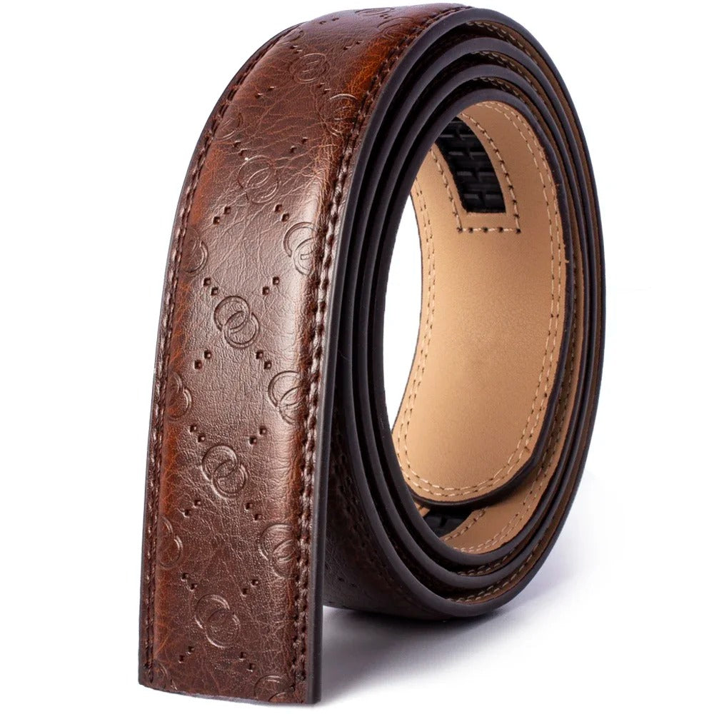 Leather Belts Without Buckle for Men Women High Quality Male Jeans Belt
