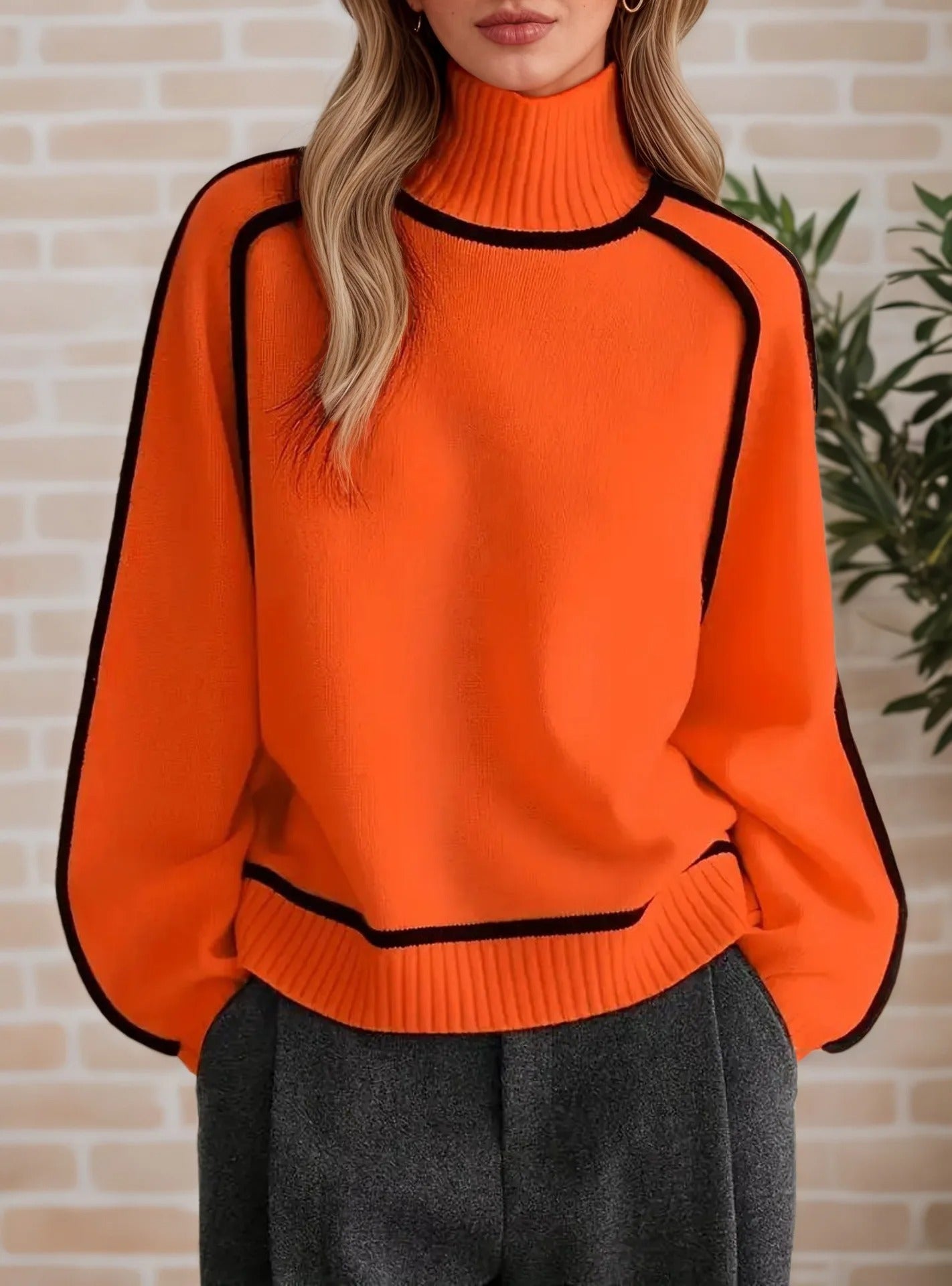 Emperament Sweater High Neck Office Pullover