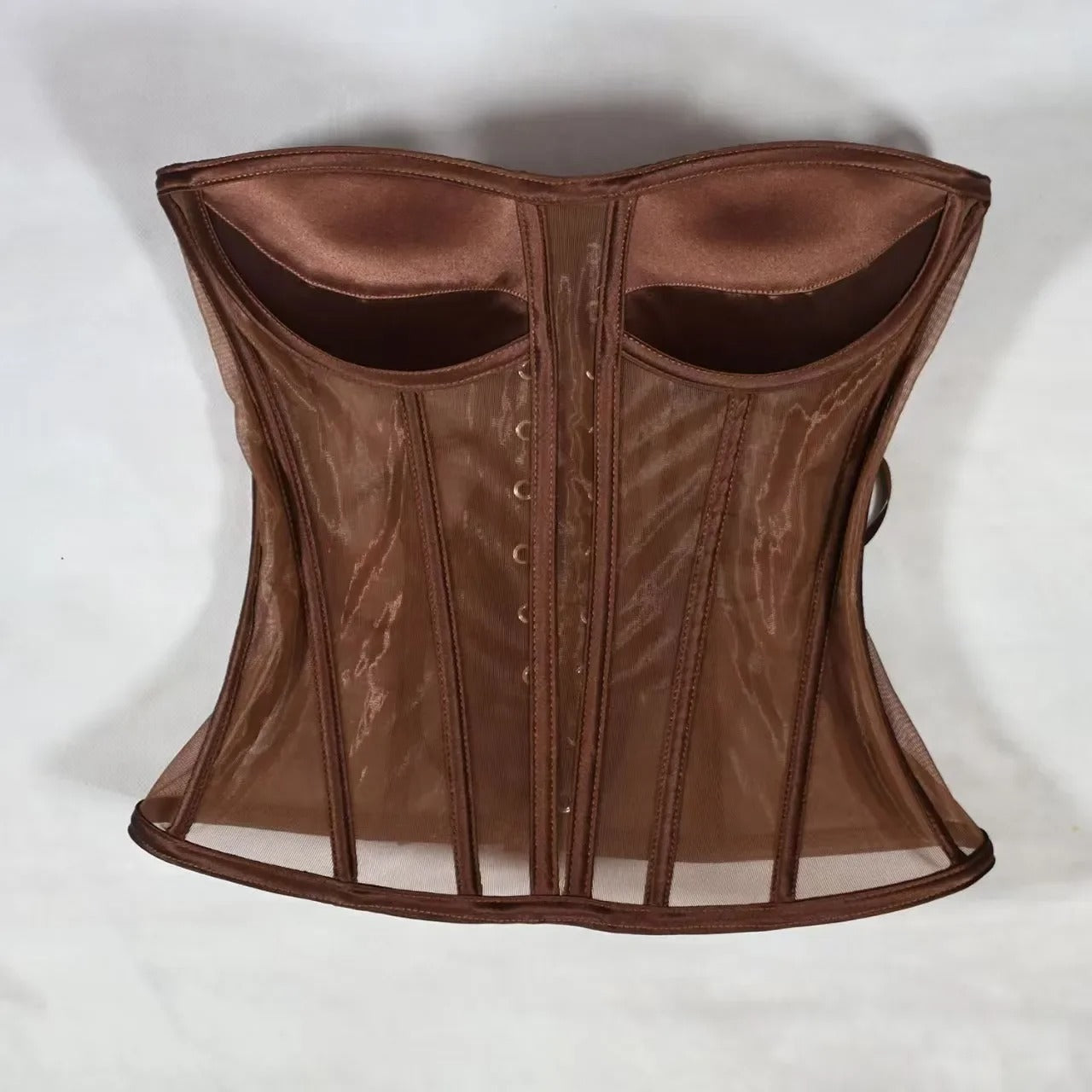 Slimm Waist Lace Up Boned Strapless Tube Tops