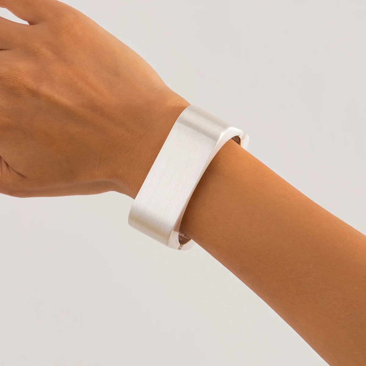 Chunky Metal Wide Cuff Bangles for Women