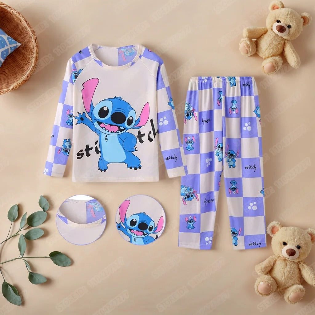 Kids Stitch Pajamas for Boys Girls Home Wear Kids Casual Sleepwear.