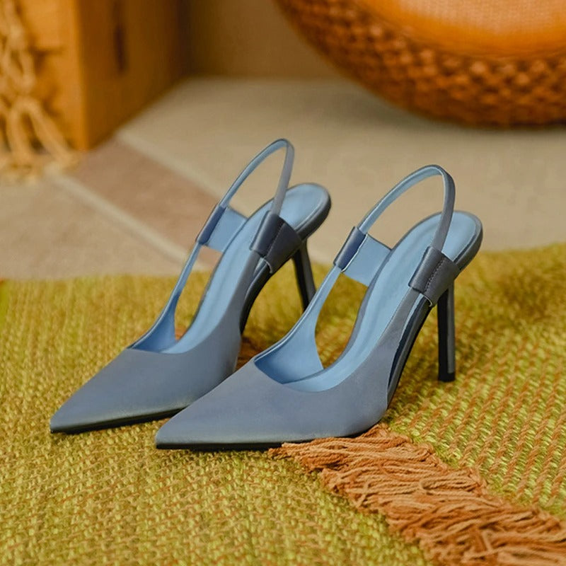 Pointed Toe Slip On Thin High Heel