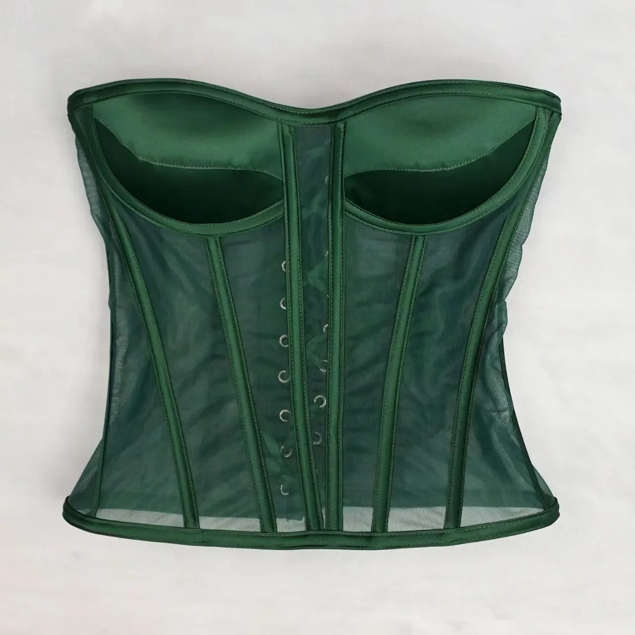 Slimm Waist Lace Up Boned Strapless Tube Tops