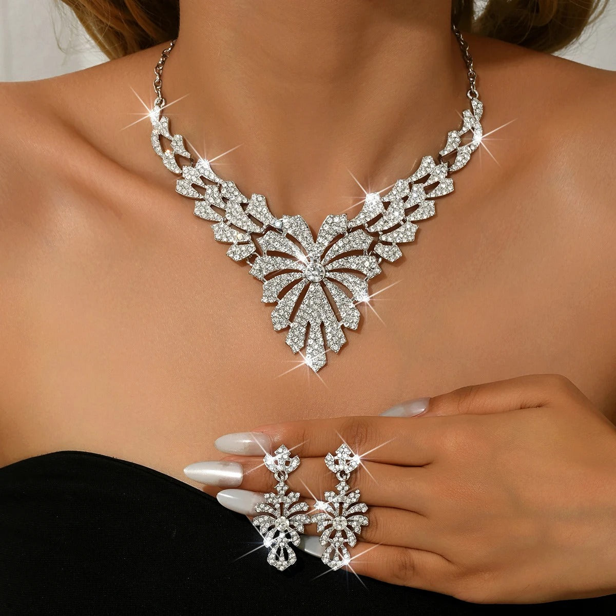 sparkling diamond studded banquet wedding