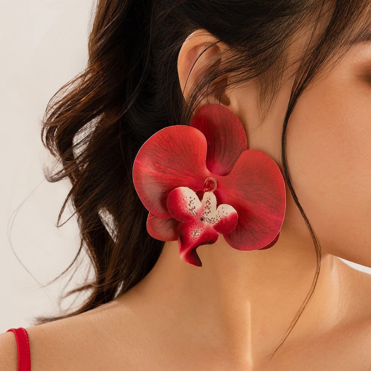 Trend Pink Butterfly Orchid Drop Earrings.