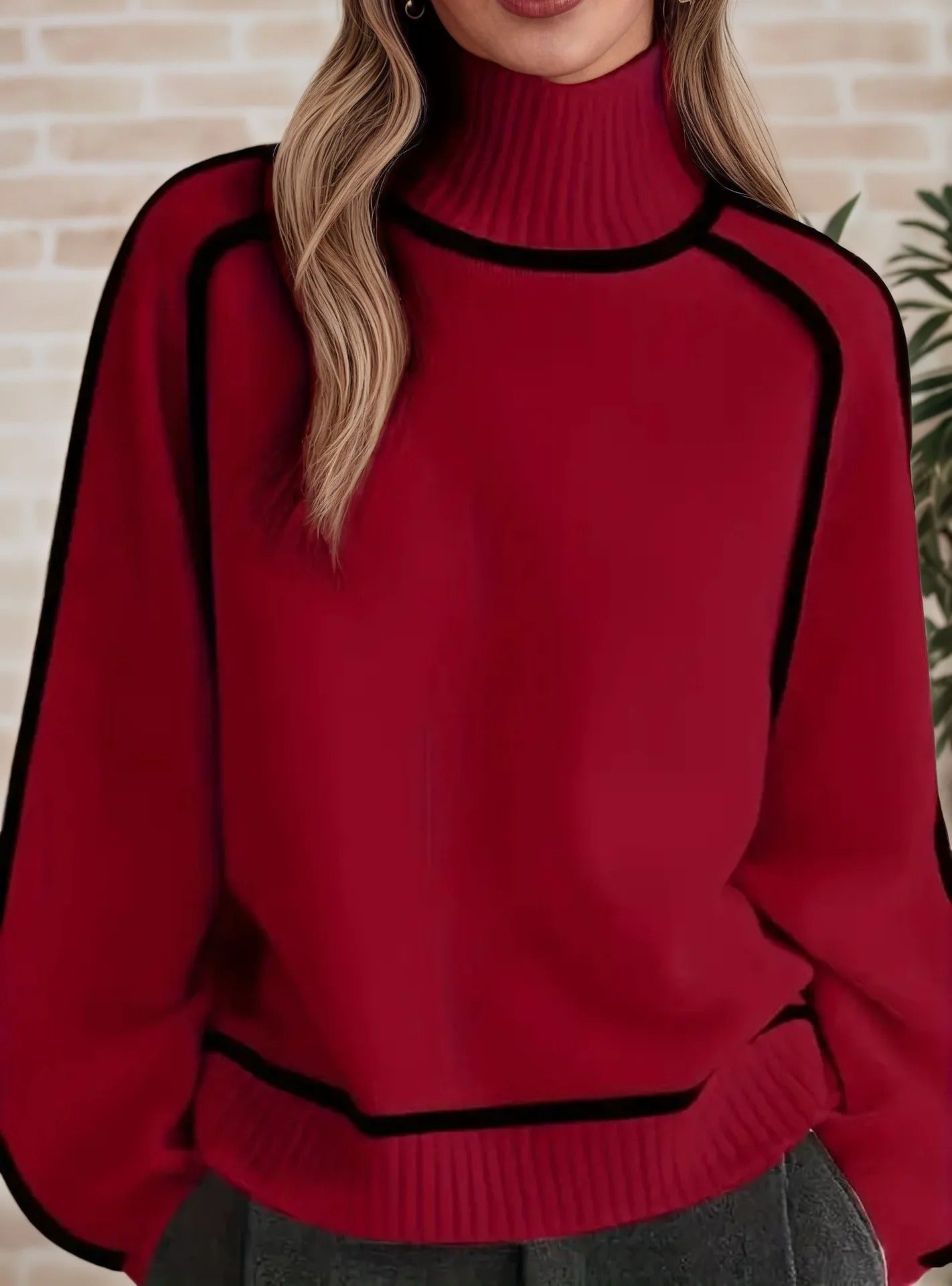 Emperament Sweater High Neck Office Pullover