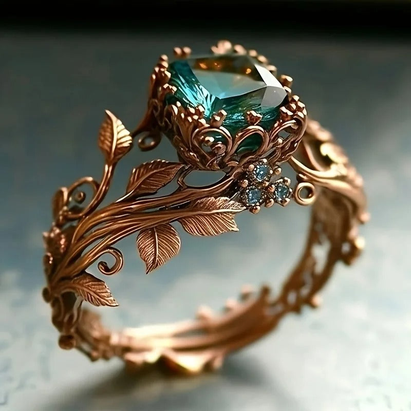 butterfly pattern women's ring.