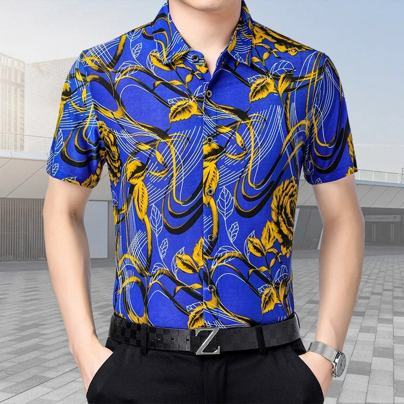 Men's shirt pattern shirt printed shirt
