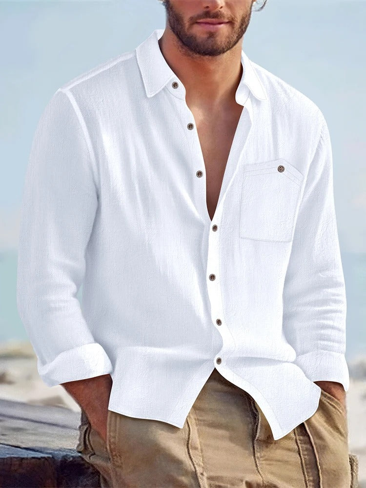 Hemp Long Sleeve Shirt Loose