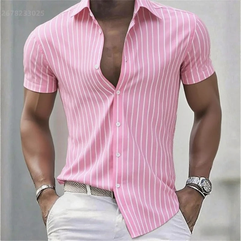 Lapel Button Fashion Hawaiian Shirt