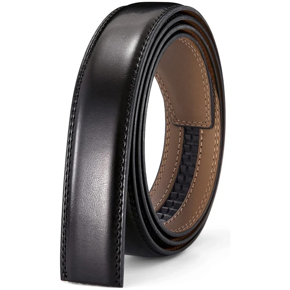 Leather Belts Without Buckle for Men Women High Quality Male Jeans Belt