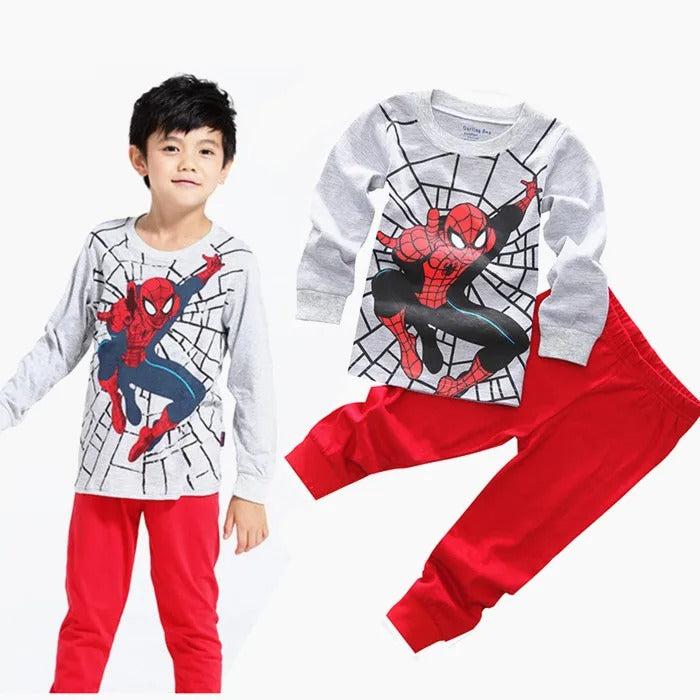 2Pcs/set Spiderman Kids Pajamas for Toddlers Boys