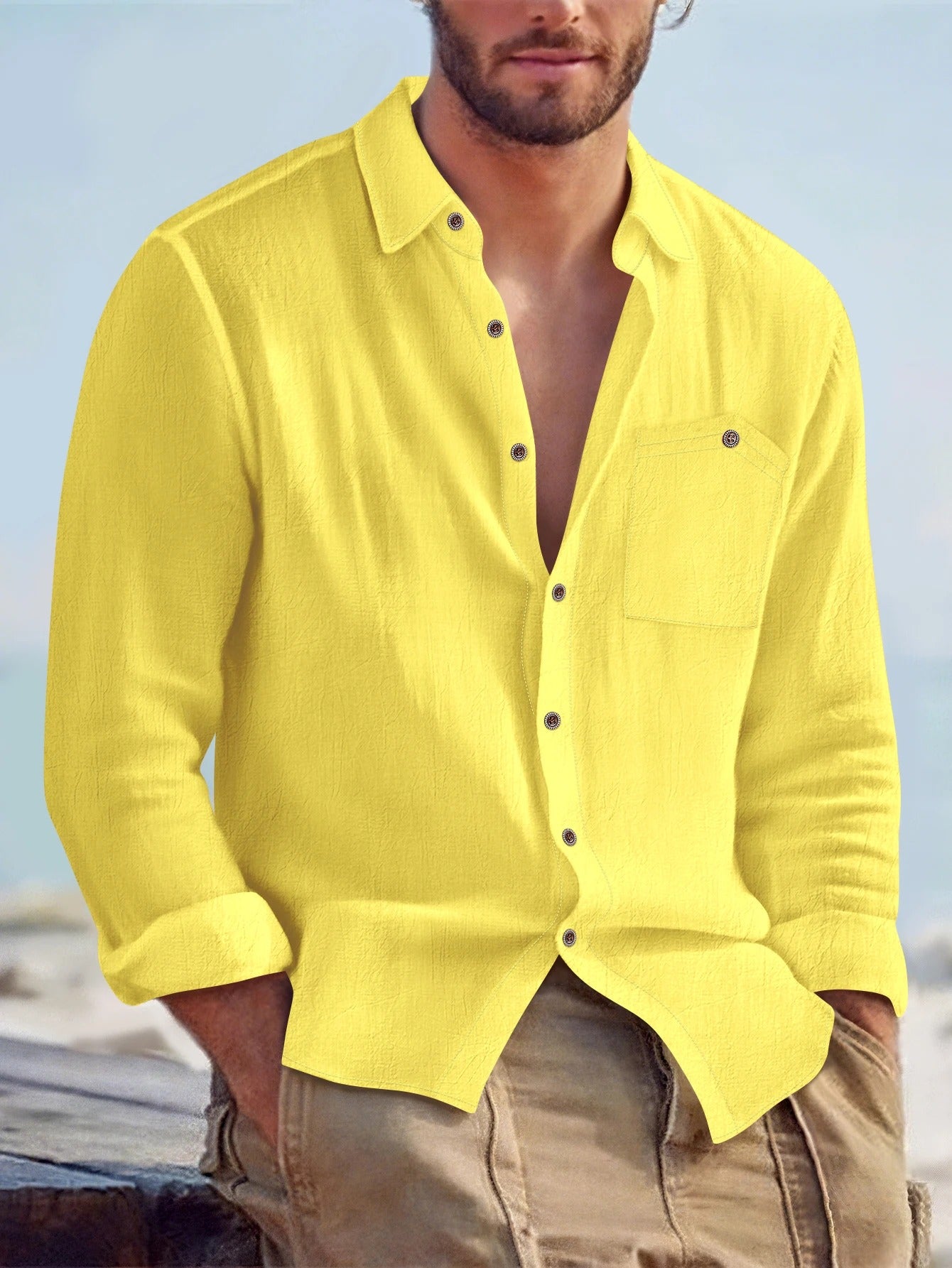 Hemp Long Sleeve Shirt Loose