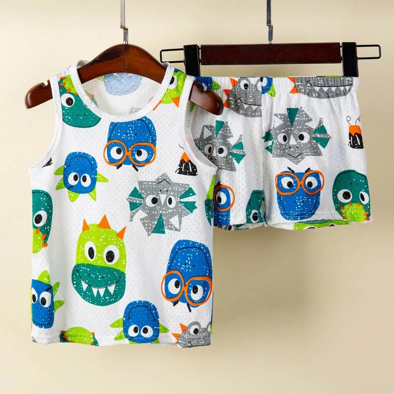 Cartoon Children's Dinosaur Pajamas Sleepwear Kids.