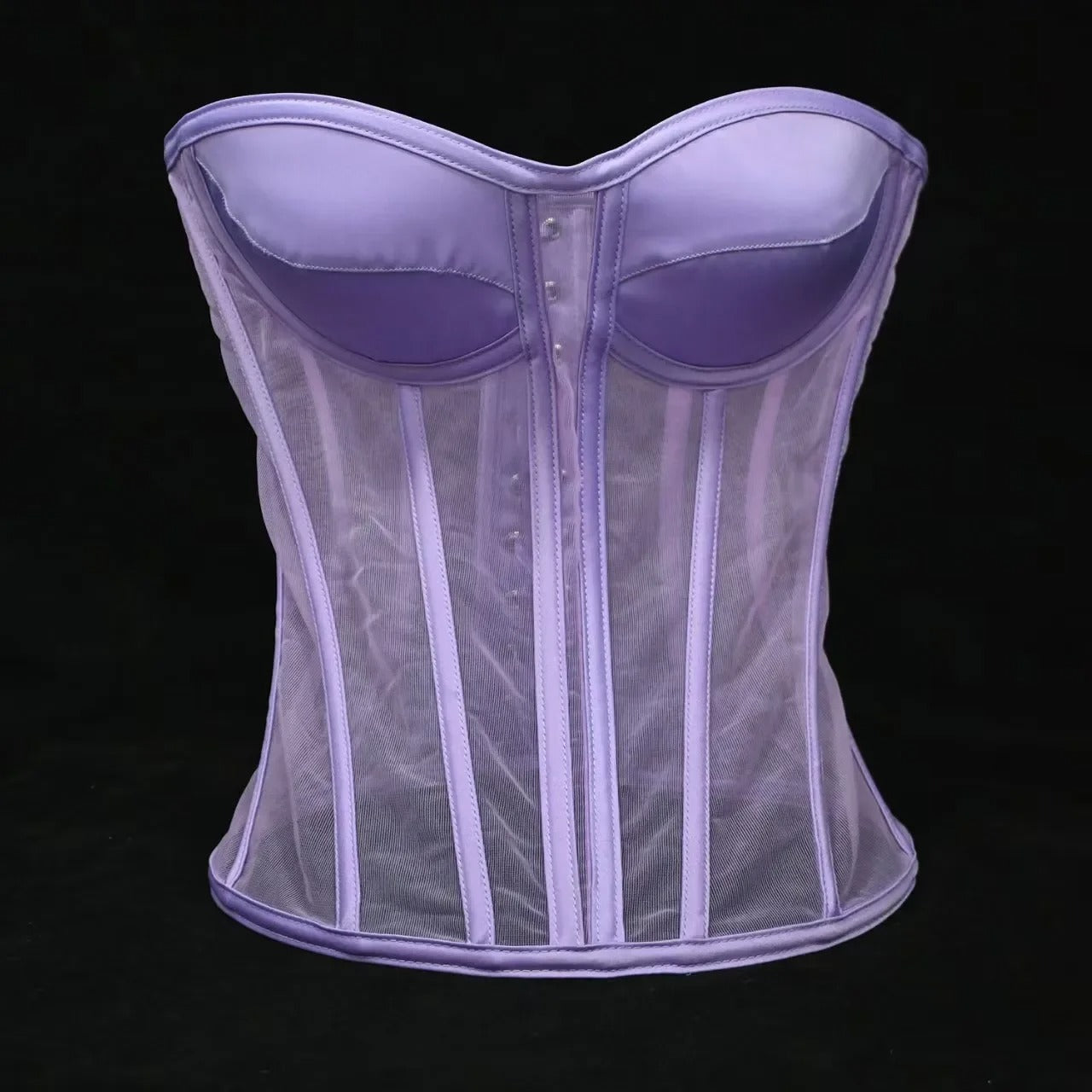 Slimm Waist Lace Up Boned Strapless Tube Tops