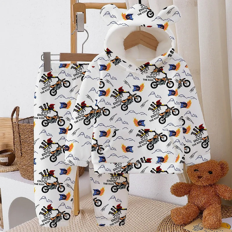 Two-Piece Set Long Sleeve Outfit for Baby Boys