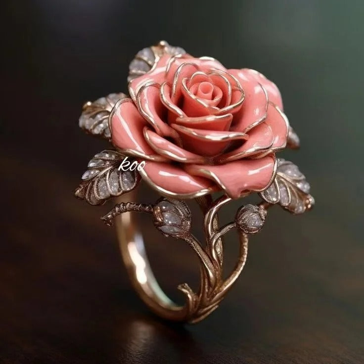 butterfly pattern women's ring.
