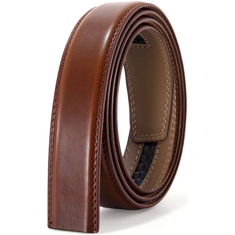 Leather Belts Without Buckle for Men Women High Quality Male Jeans Belt
