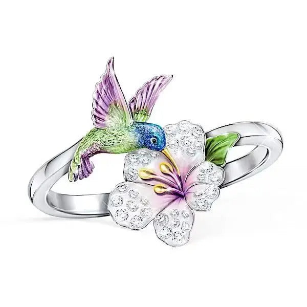 butterfly pattern women's ring.