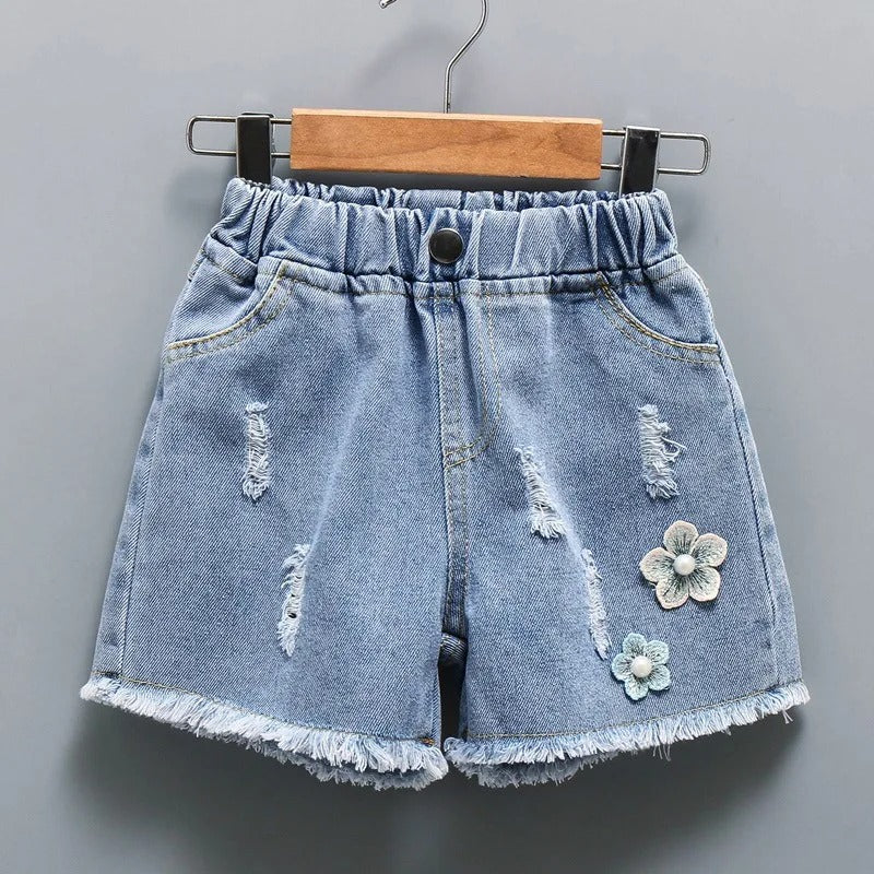 Fashion Clothing Casual Vintage Summer Baby Cute Hot sweet Fairy core Children's Clothing Streetwear Denim Kids Shorts for girls