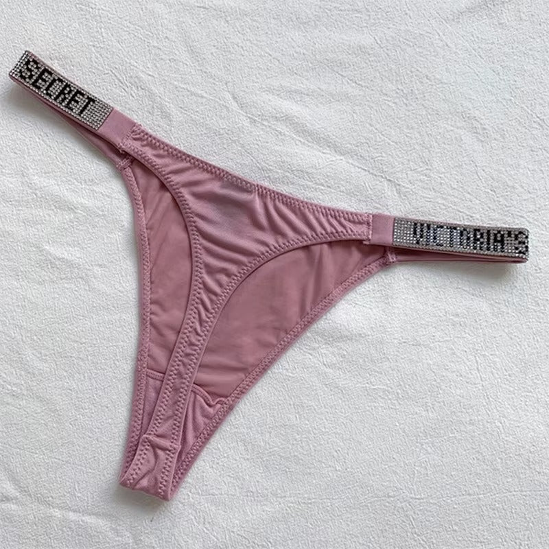 Rhinestone Love Secret Thongs