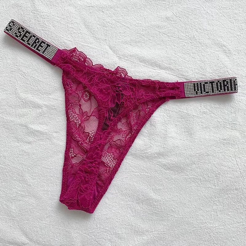 Rhinestone Love Secret Thongs